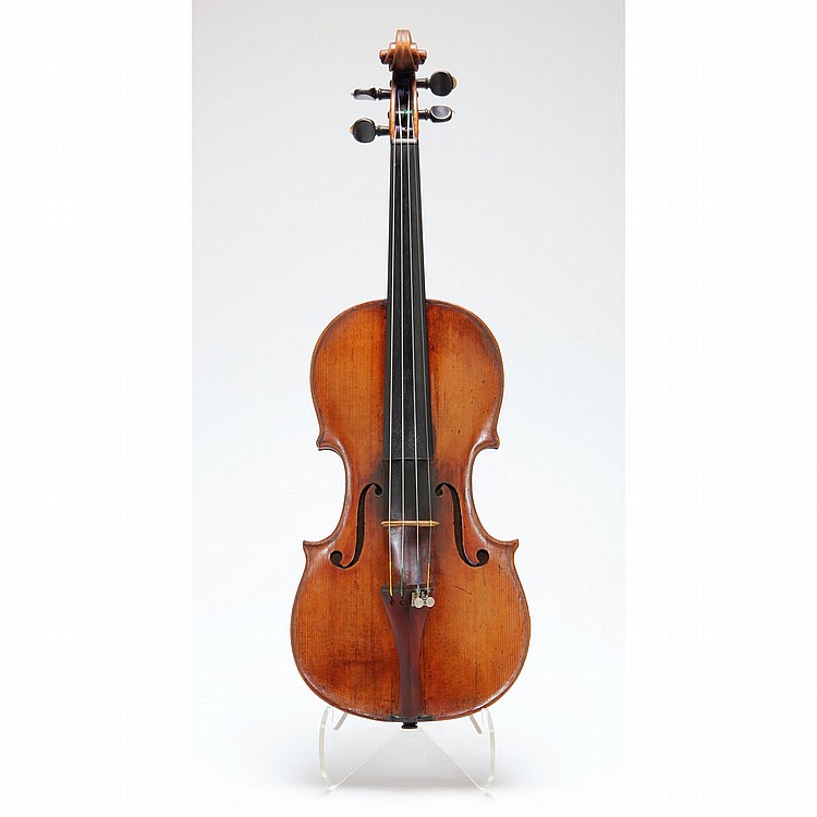 Antique Violin With J. B. Guadagnini Label Dated 1765 sold by Leland Little Auctions, lot 629 — auction record photograph