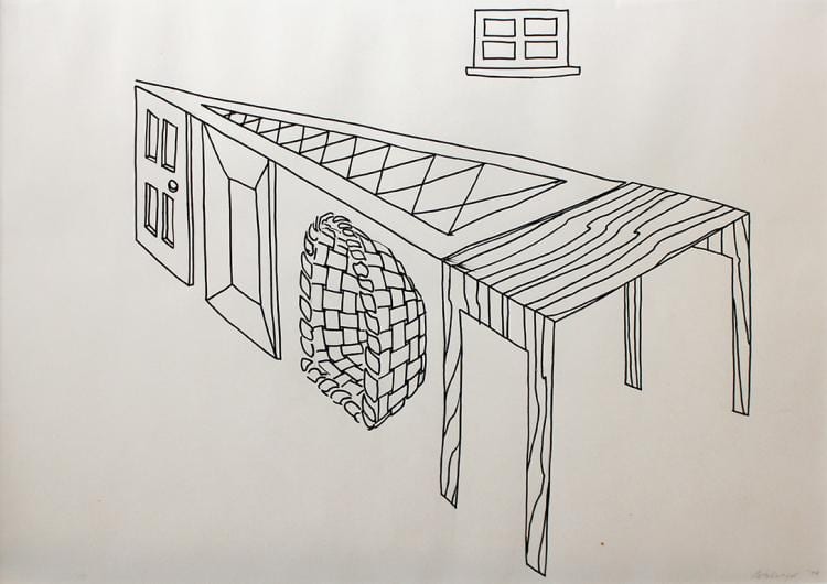 Door comparable auction result: door window table basket mirror rug 1979