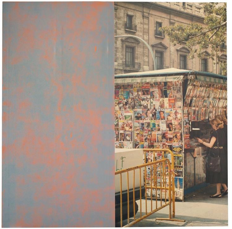 Ian Wallace comparable auction result: ian wallace the kiosk diptych