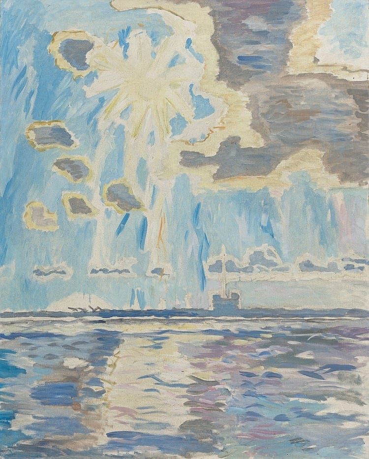 Max Feiko Reneman comparable auction result: rising sun with raft