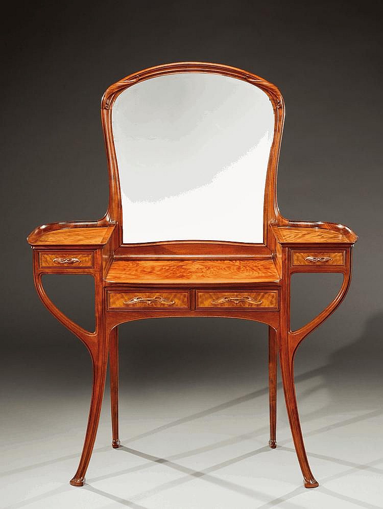 Eugene Gaillard comparable auction result: eugene gaillard 1862 1932 rare coiffeuse en acajou et placage d acajou fl