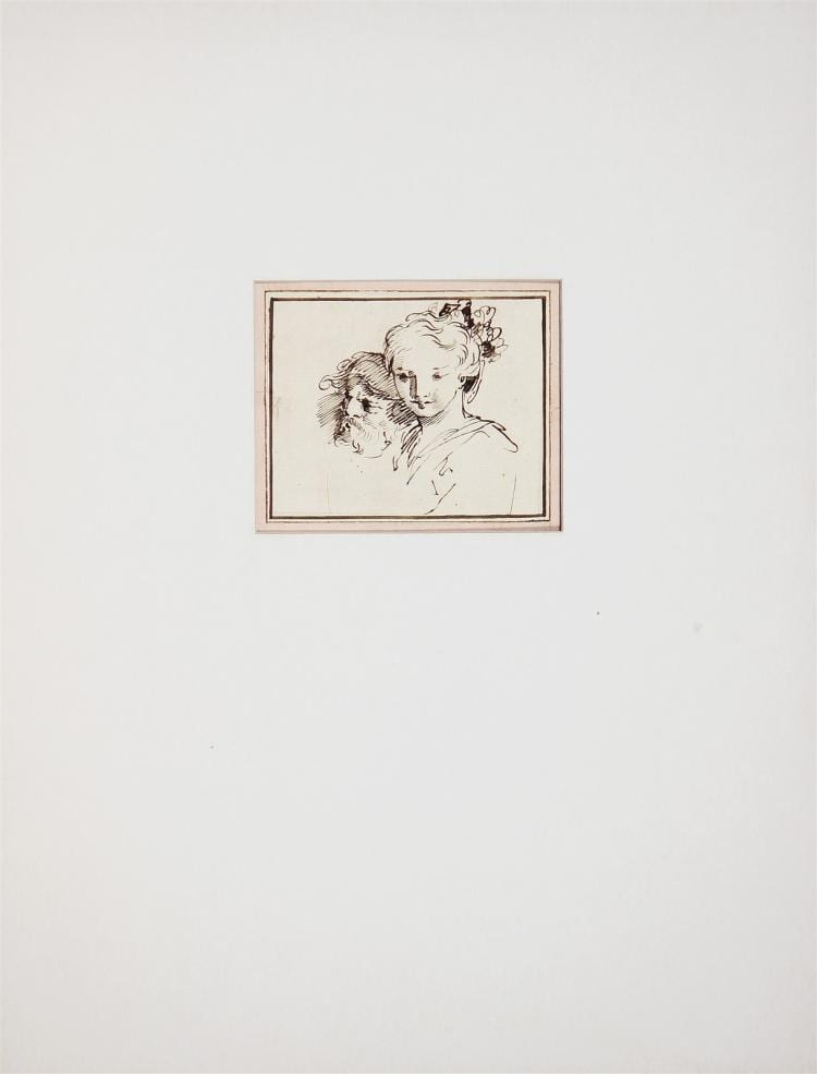 Pietro Antonio (1729) Novelli comparable auction result: coppia di volti