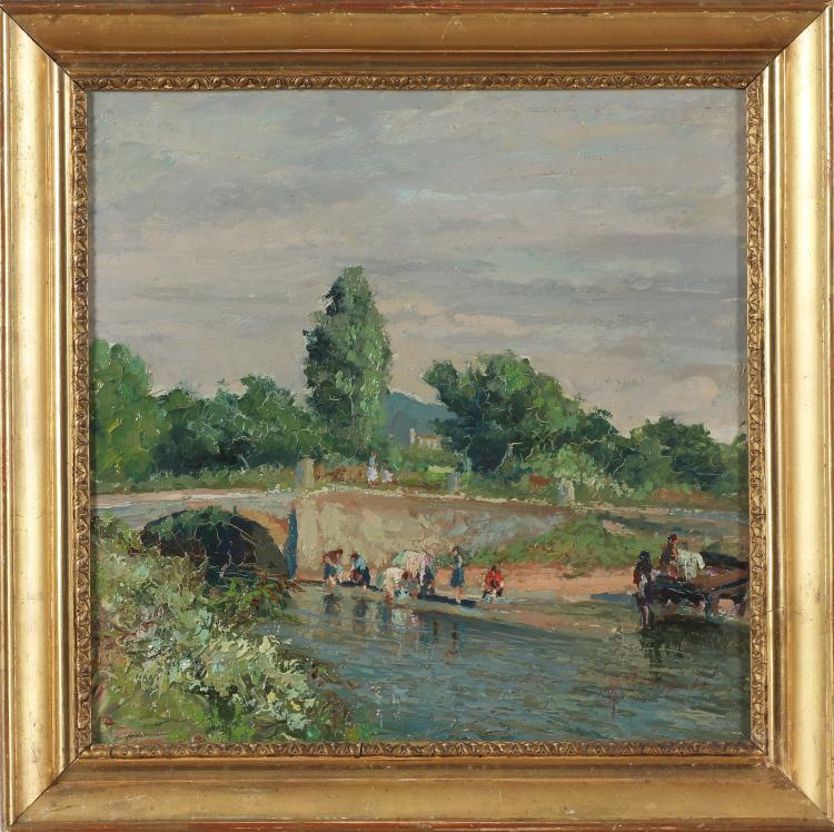 Arturo Verni comparable auction result: lavandaie sul chiese