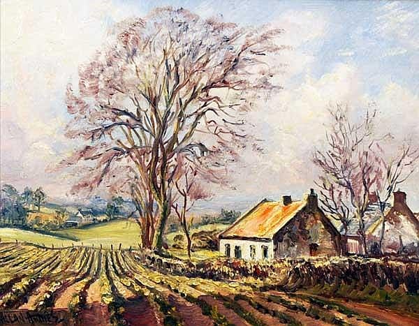 Alan Ardies comparable auction result: alan ardies 20th century mourne farm oil on
