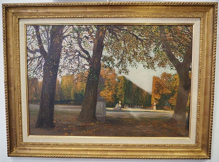 Hans Wilt comparable auction result: hans wilt 1867 1917 vue des all es du parc de sch nbrunn