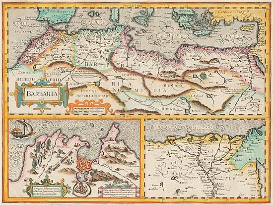 Gerardus Mercator y taller de los cartógrafos Hondius Rupelmundo 1512 - Duisburgo 1594 y primera mitad del siglo XVII "Barbaria" (Á... sold by Balclis, lot 146 — auction record photograph
