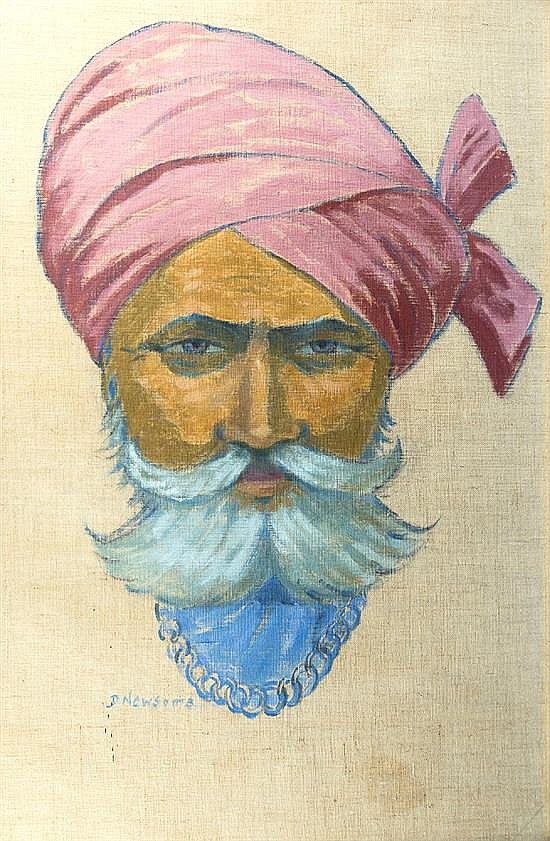 Dorothy Newsome comparable auction result: dorothy newsome british 20th century old rajput gentleman gouache on canvas laid onto board signed lower left
