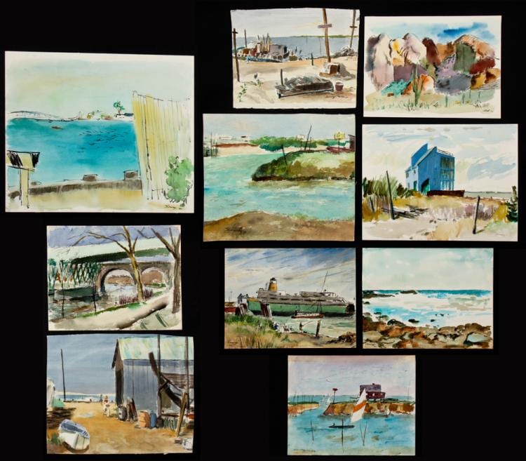 Albert B. Serwazi comparable auction result: albert b serwazi american pennsylvania 1905 1992 ten original watercolor paintings