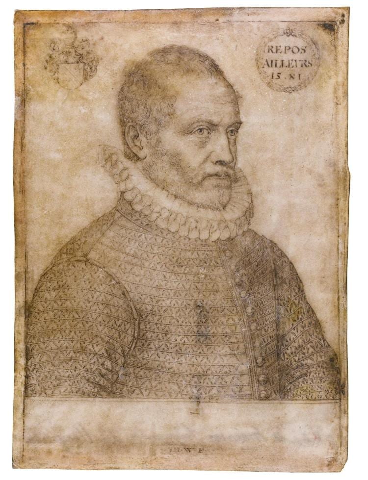 Johan (1549) Wierix comparable auction result: jan wierix portrait of philips van marnix