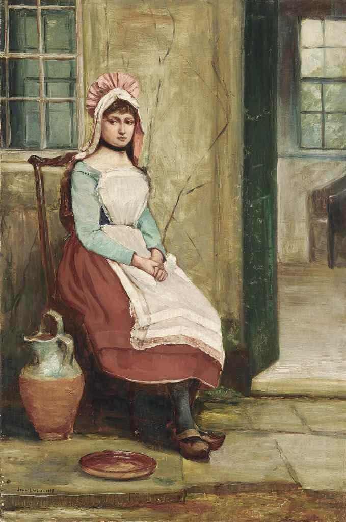John Lavery comparable auction result: a seated milkmaid
