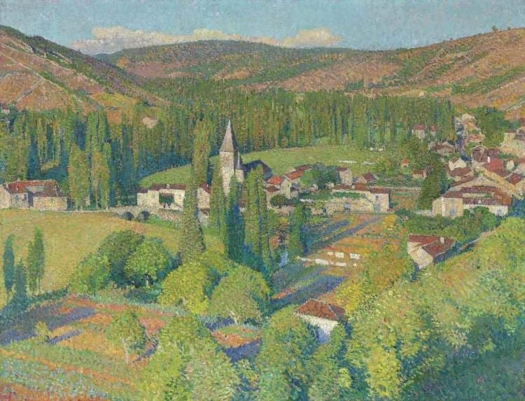 Henri (1860) Martin comparable auction result: vue de labastide du vert