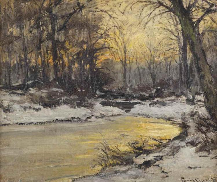 Lodewijk Franciscus Hendrik Apol comparable auction result: early morning in a snow covered forest
