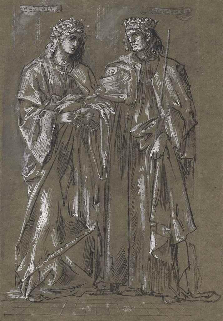 study of pharamond and azalais for love is enough or the freeing of pharamond · Christie's · 2015-06-16 Fairfax Murray comparable auction result: study of pharamond and azalais for love is enough or the freeing of pharamond