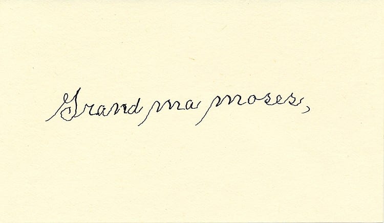 ANNA M. "GRANDMA" MOSES sold by Alexander Historical Auctions LLC, lot 1468 — auction record photograph
