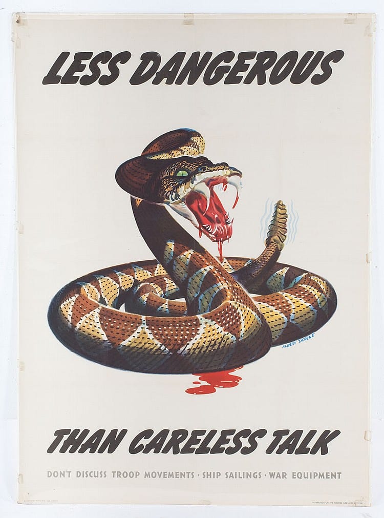 Albert Dorne comparable auction result: albert dorne less dangerous than careless talk