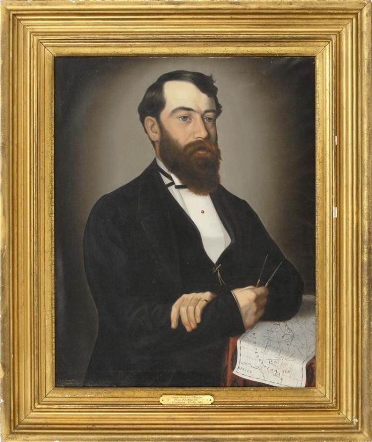 Luigi Renault comparable auction result: luigi renault italian 1845 c 1910 portrait of captain joshua n taylor oil on canvas 28 5 x 23 framed 36 5 x 31