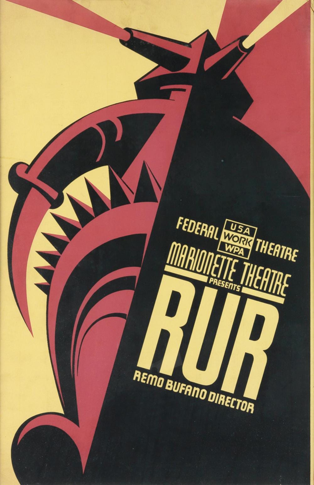 Charles Verschuuren comparable auction result: charles verschuuren 1891 1955 marionette theater presents rur 1939 21x14 inches 54x35 cm
