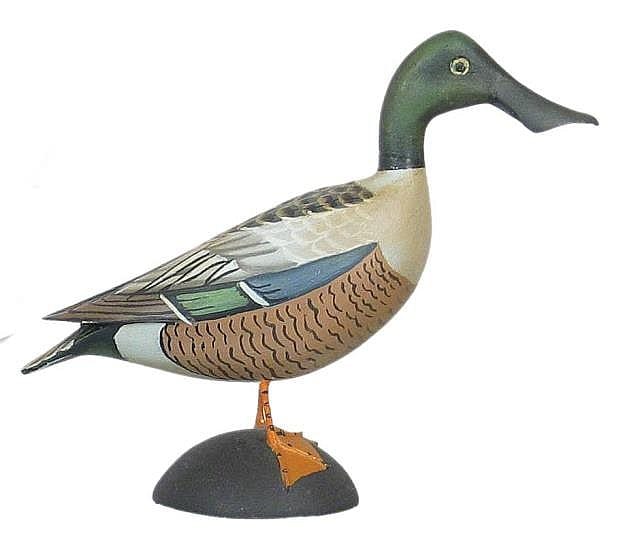 James Lapham comparable auction result: miniature shoveler drake by james lapham