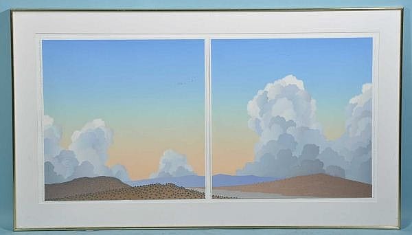 Douglas Johnson comparable auction result: douglas johnson new mexico landscape silkscreen