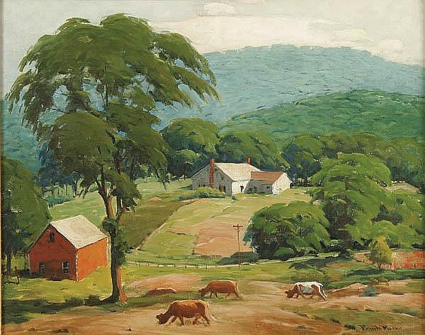 Frank H. Moser comparable auction result: frank moser american 1886 1964 grazing cows