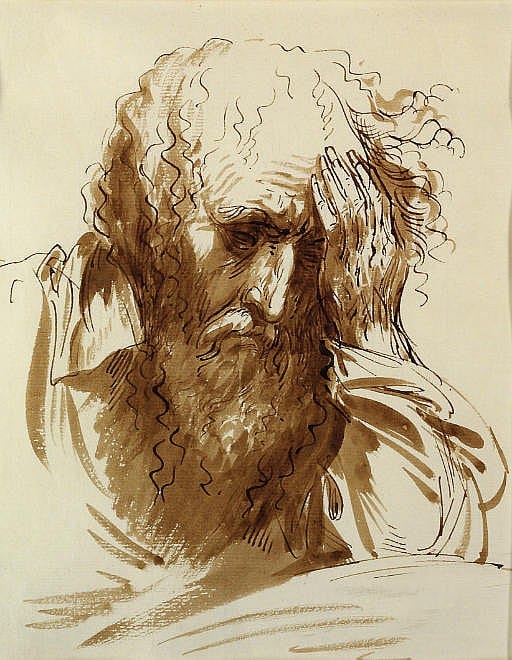 Benjamin (1738) West comparable auction result: head of a bearded old man