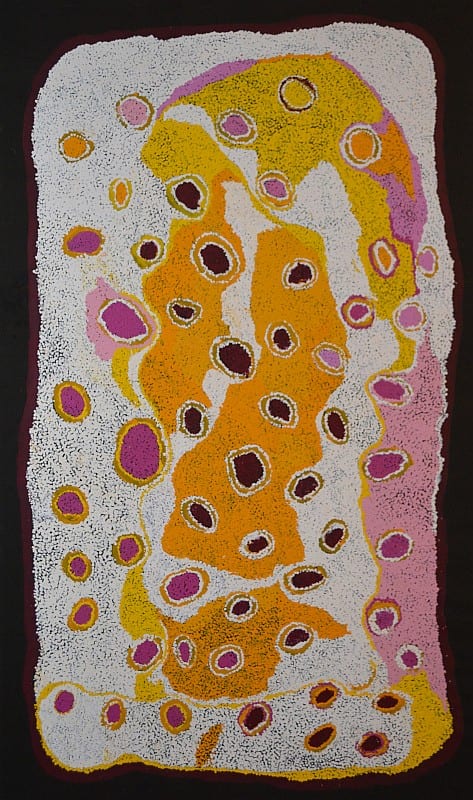 Kuntjil Cooper comparable auction result: kuntjil cooper minyma kutjara 2008 acrylic on canvas 214 x 131cm irrunytju arts western australia cat no irr081332 agathon