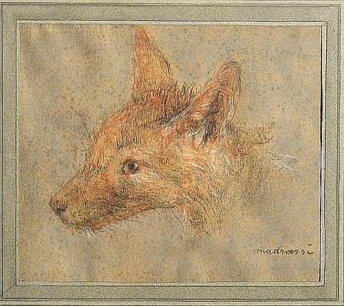 Lucien Madrassi comparable auction result: ludovic lucien madrassi french 1881 1956 a head of a dog sight 5 3 4 x 6 3 4in