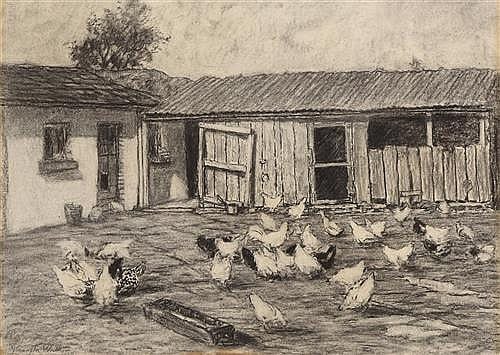 John Crampton Walker comparable auction result: john crampton walker 1890 1942 the farmyard