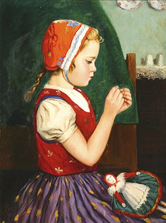 oszk r glatz hungarian 1872 1958 mending my · Weschler's · 2007-12-01 Oszkár Glatz comparable auction result: oszk r glatz hungarian 1872 1958 mending my