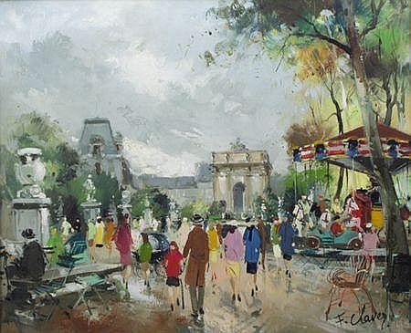 Francois Claver comparable auction result: francois claver french b 1918 les tuileries