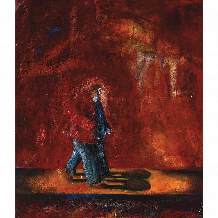 Boris Viskin comparable auction result: boris viskin pareja caminando sin firma leo sobre tela 80 x 70 cm