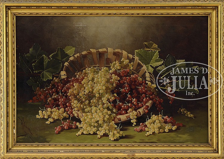 Edward C. Leavitt comparable auction result: edward c leavitt american 1842 1904 still life with basket of currants