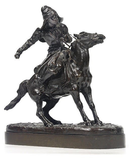 Evgenij Aleksandrovic Lansere comparable auction result: hersdman with a lasso