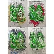 Lupe Rodriguez comparable auction result: lupe rodriguez canadian 1953 2008 the drinkers 8pm 9pm 11pm 1am set of four colour lithographs each signed titled and numbered a p each sight 31 5 x 21 5