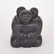 Camille Iquliq comparable auction result: camille iquliq 1962 2005 mother with her two children stone 6 5 x 5 5 x 5 25 16 5 x 14 x 13 3 cm