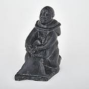 Noah Nowrakudluk comparable auction result: noah nowrakudluk 1916 woman stretching a skin stone 8 75 x 5 x 7 22 2 x 12 7 x 17 8 cm