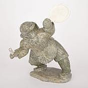 Jaco Ishulutaq comparable auction result: jaco ishulutaq 1951 drum dancer stone bone antler 15 5 x 13 25 x 11 39 4 x 33 7 x 27 9 cm