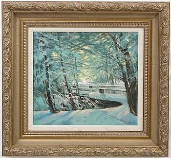 Mark Kremer comparable auction result: mark kremer russian born 1928 winter in the