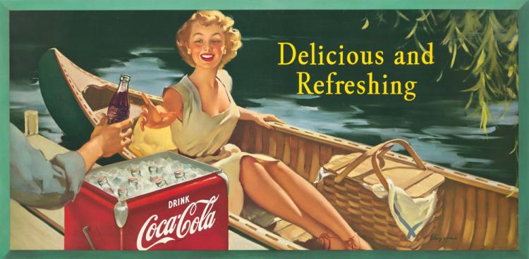 Coca-Cola. ca. 1955 sold by Poster Auctions International Inc, lot 295 — auction record photograph