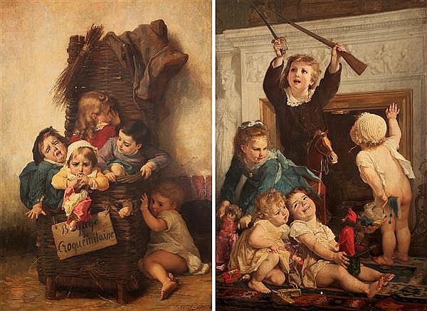 timoleon marie lobrichon cornod 1831 paris 1914 jeux d enfant bagage de croque mitaine · Tajan · 2015-09-16 Timoléon Lobrichon comparable auction result: timoleon marie lobrichon cornod 1831 paris 1914 jeux d enfant bagage de croque mitaine