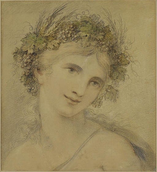 Giovanni Battista (1727) Cipriani comparable auction result: euphrosyne portant une couronne de fleurs