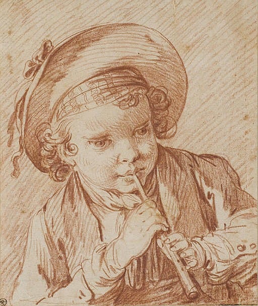 Jean-Bapt. (1734 Maler) Le Prince comparable auction result: jeune gar on portant un chapeau et jouant de la fl te