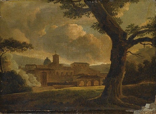 vue d un village italien dans un paysage avec le d me d une glise l arri re plan · Christie's · 2007-11-21 Louis Gauffier comparable auction result: vue d un village italien dans un paysage avec le d me d une glise l arri re plan