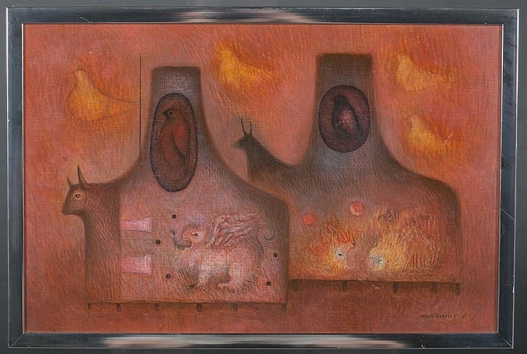 Mario Rangel comparable auction result: mario rangel acrylic on canvas 1976