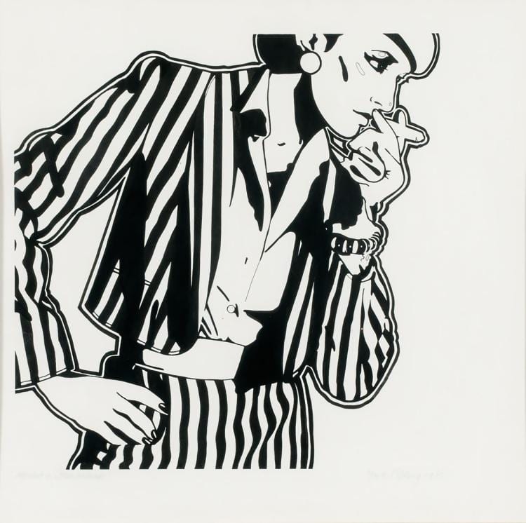 Marte Marijke Röling comparable auction result: self portrait of marte r ling wearing molenaar