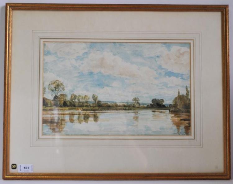 David Muirhead comparable auction result: david muirhead 1867 1930 english river in summer watercolour signed and dated 1920 39 x 24 5cm