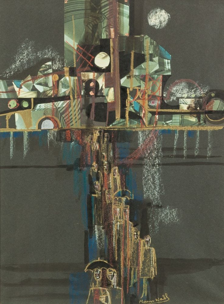 manus walsh b 1940 the night shiftmixed media · Adam's · 2015-09-30 Manus Walsh comparable auction result: manus walsh b 1940 the night shiftmixed media