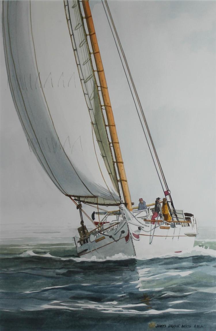 James Drake Iams comparable auction result: james iams american 20th century head on and dredging 1987 watercolor on paper 21 x 14 in sight 13 1 4 x 18 1 2 in sight