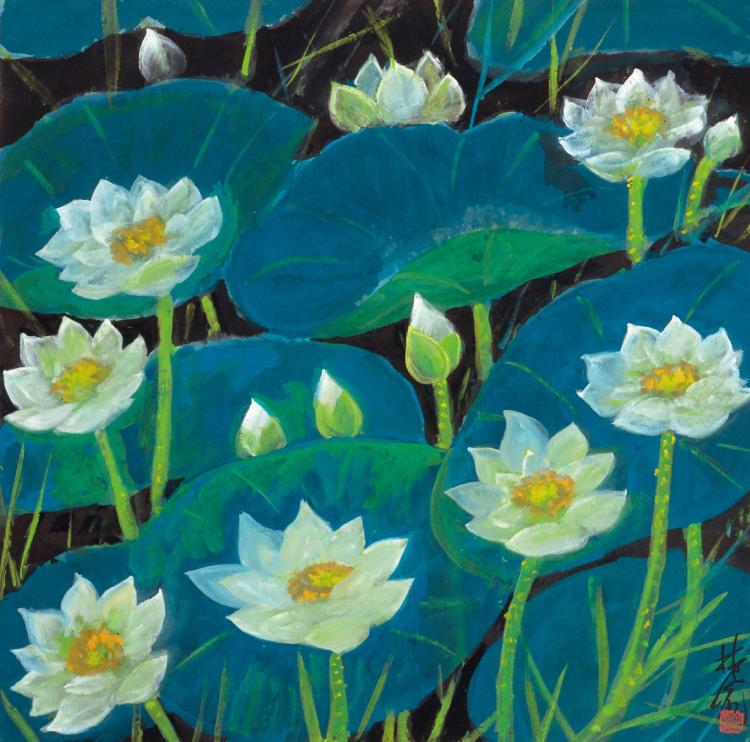 Lin Fengmian (1900-1991) | Lotus Pond comparable sale
