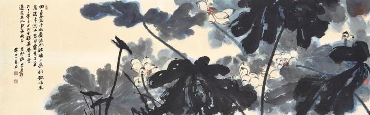 Zhang Daqian (CHANG DAI-CHIEN, 1899-1983) | Lotus in the Wind comparable sale